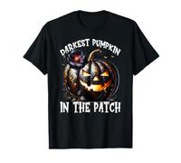 Darkest Pumpkin in The Patch for Goth Mom Floral Halloween T-Shirt