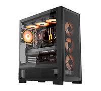 darkFlash AIR Nova Boîtier PC E-ATX pour Tour complète, boîtier de Jeu ventilé à Six côtés, radiateur jusqu'à 420 mm, Support Vertical pour GPU, Connexion arrière, Type C, débit d'air élevé, 7