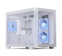 darkFlash Boîtier PC de Jeu Micro-ATX MATX avec 3 Ventilateurs ARGB de 120 mm, Vue panoramique Double Verre trempé, Port USB 3.0, Prend en Charge Double AIO 360 mm, Blanc (DPW90M)