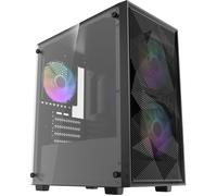 DARKFLASH - DF-M305MCL12-BK - M305 Mesh - Boitier sans alimentation - Mini tour - Format Micro-ATX - Noir