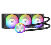 darkFlash DG360 Refroidisseur de processeur liquide tout-en-un, pompe haute performance, synchronisation ARGB, ventilateurs de connexion PWM, refroidisseur AIO compatible avec Intel 1851/1700, AMD AM4