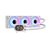 darkFlash DH360D V1.2 Refroidisseur de processeur liquide tout-en-un avec écran, surveillance du processeur, synchronisation ARGB, ventilateurs PWM 360 mm AIO, radiateur de processeur haute efficacité