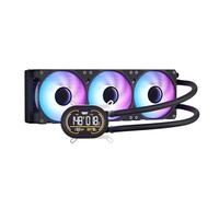 darkFlash DH360D V1.2 Refroidisseur de processeur liquide tout-en-un avec écran, surveillance du processeur, synchronisation ARGB, ventilateurs PWM 360 mm AIO, radiateur de processeur haute efficacité