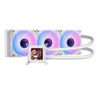 darkFlash DV360S Refroidisseur liquide tout-en-un pour processeur, écran LCD de 3,2" avec résolution 320 x 320, synchronisation ARGB, ventilateurs PWM, radiateur Aio de 360 mm, compatible avec Intel