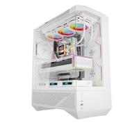 DarkFlash DY460 noir Boîtier PC de jeu ATX/M-ATX/ITX et 4 ventilateurs ARGB préinstallés, verre trempé à 330 °, distance maximale GPU de 400 mm, supporte les radiateurs de 360 mm, USB 3.2 Gen 2 Type-C