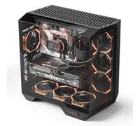 darkFlash Boîtier PC ATX Gaming - Double chambre, verre trempé, 1 ventilateur PWM ARGB, 2 x 360 mm