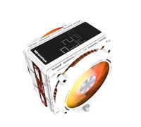 darkFlash E400 Plus Refroidisseur de processeur blanc, affichage numérique, double ventilateurs ARGB, mATX