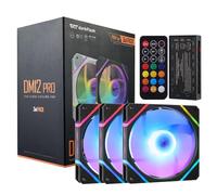 darkFlash Lot de 3 ventilateurs de boîtier PC 120 mm avec hub de contrôleur et télécommande, PWM ARGB Sync, ventilateurs de refroidissement RGB adressables pour boîtier d'ordinateur et flux d'air