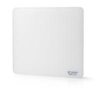 darkFlash Tapis de souris en verre de 30 x 26 cm, surface trempée ultra lisse, suivi de précision, base en caoutchouc antidérapant, finition gravée durable, idéal pour les jeux et le travail (blanc