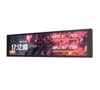 darkFlash V92 Panneau de capteur IPS pour boîtier PC 9,2", moniteur secondaire 1920 x 462, miroir et enregistrement de bureau exclusifs, moniteur matériel compatible AIDA64, alliage d'aluminium