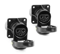 DARKGUARD 2 pièces Prise 3Broches Tracteur 12v 24v,Prise 3 Broches Femelle Camion,DIN 9680,Prise Attelage 3Broches pour Agricole Véhicule,Porte-Vélo,Adaptateur d'attelage pour Caravane RV (Prise S42)