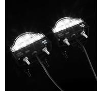 DARKGUARD 2 x Éclairage Plaque Immatriculation LED 12V 24V Feux Arrière de Plaque d’Immatriculation pour Remorque Voiture Lumière Blanche Froide ECE Étanche