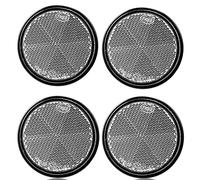 DARKGUARD 4xCatadioptre Rond Blanc Adhésif,Ø60 mm Caravane Réflecteur de Remorque avec E9 Catadioptre Réflecteur pour Van RV Remorque Camion Voitures (Blanc-Ronde-Adhésif-4pièces