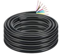 DARKGUARD Câble 8 Conducteurs de Cuivre, 5M Câble Électrique pour Remorque 8 Fils, 12V/24V Rond Cable pour Remorque Caravane Automobile LED Feux Arrière Câblage (7x0.5mm²+ 1x1.0mm²)