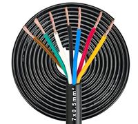 DARKGUARD Câble de Remorque à 7 Conducteurs 0,5mm², Flexible Rond Câble pour Remorque 15M, 7 Fils de Cuivre d'Extension 12V/24V pour L'automobile/Camion/Fourgon/Bateau, Approuvé RoHs Reach