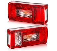 DARKGUARD Ensemble Feux Arrière Remorques 12v Homologué E4,7Fonctions 2pcs Halogènes Feu Arrière Remorque Caravane avec Éclairage Antibrouillard Recul Imperméable Etanche pour Remorque Camion