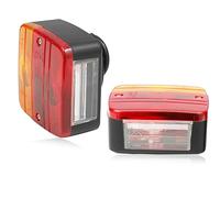 DARKGUARD Feux Arrière De Remorque Ampoule 12v,2Pcs Feu Arrière 12v Ampoule Feu Arrière Remorque Gauche,Lampe Lumière d'Immatriculation Feu Imperméable Pour Camion Caravane Motorhome Van E-Mark