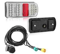 DARKGUARD Feux Arrière de Remorques Led 12v,E4|7Function|Prise 13broches-Câble 5,2m|2x5 Broches Connexion à Baïonnette-Feu Eclairage Led Remorque,Feu Éclairage Antibrouillard Recul Led pour Remorque