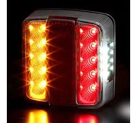 DARKGUARD Feux Arrière Remorque Led 12v,1piece Feu Arrière Camion Led 12v Feu Arrière Remorque Gauche, Feux de Remorque led Set Etanche 12v Imperméable Pour Camion Caravane Motorhome Van E-Mark