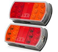 DARKGUARD Feux de Remorque Led Feu Arriere Remorque 12V 24V Eclairage Remorques Bateau Submersible Feu Led Voiture Caravane Camion 4 Fonctions Feux de Recul de Antibrouillard IP67 ECE Homologué