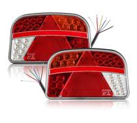 DARKGUARD Feux Remorque LED Feu Arrière Remorque 12V 24V Universels Feux de Camion LED Éclairage de Caravane Feu Voiture 7 Fonctions Intégrées ECE Etanche