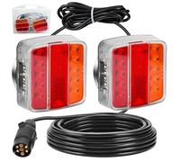 DARKGUARD Feux Remorque Magnetique Led Kit Éclairage Remorque 12V 24V 7.5m Faisceau Remorque Aimanté 7 Broches avec Prise & Boîte de Transport 5 Fonctions IP67 ECE Homologué
