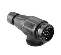 DARKGUARD Fiche 13Broches Remorque,1 Pièce Prise Mâle Attelage13Broches 12v,Adaptateur Prise Mâle Remorque Camion 13broches,ISO172,Étanche Prise Attelage Male 13broches pour Voiture,Caravane (DG13P-1)