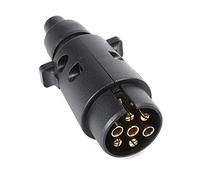 DARKGUARD Fiche 7Broches Remorque,1 Pièce Prise Mâle Attelage 7Broches 12v, Adaptateur Prise Mâle Auto Remorque Camion,ISO172, Fiche Attelage 7Broches Tracteur pour Véhicule(DG7PR-1)