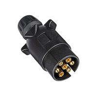 DARKGUARD Fiche 7Broches Remorque,1 Pièce Prise Mâle Attelage 7Broches 12v,Adaptateur Prise Mâle Remorque Camion 7broches,ISO172,Étanche Prise Attelage Male 7broches pour Voiture,Caravane (DG7PS-1)