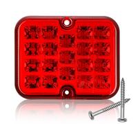 DARKGUARD LED Brouillard de Remorque 1 Pièce Rouge Feux de Brouillard Arrière 12V 24V Feu de Stop pour Remorque Voiture Caravane Camion E-Mark Imperméable