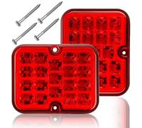 DARKGUARD LED Brouillard de Remorque 2 Pièces Rouge Feux de Brouillard Arrière 12V 24V Feu de Stop pour Remorque Voiture Caravane Camion E-Mark Imperméable