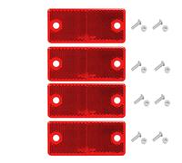 DARKGUARD Réflecteur de Remorque,Réflector Rectangulaire Visser Homologué E9,90x40x8mm, Catadioptre Remorque Rouge pour RV Caravanes Camion Bicyclette Tracteur (Rouge-Rectangulaire-Visser-4pièces