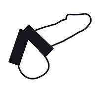 Cockring darkness double cuir - Rayon: HOMME, Couleur: Noir, Largeur: 50 mm