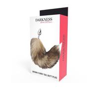 Darkness Bondage Silver Anal Plug avec queue 1pc