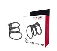 DARKNESS - ENSEMBLE DE 3 ANNEAUX PÉNIS FLEXIBLES