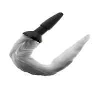 DARKNESS PLUG ANAL SILICONA CON COLA GRIS