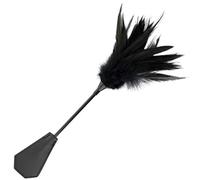 DARKNESS SENSATIONS Fouet à Plumes, Noir, 48 cm, Cravache Double Face avec Plumes Stimulantes, Modèle D-221180