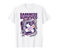 Darkness Survived Hope Enthusiast Lig Survivant de la santé mentale T-Shirt