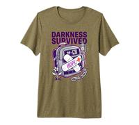 Darkness Survived Hope Enthusiast Lig Survivant de la santé mentale T-Shirt Haut de Gamme