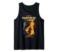 Darkness to Light Christian Gothic 1 Pierre 2:9 Verse biblique Débardeur