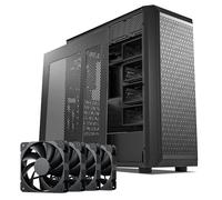 DARKROCK Classico Storage Master Case Boîtier d'ordinateur ATX avec 4 Ventilateurs de 120 mm, USB 3.0 Ready 10 x 3,5'' HDD + SDD 3 x 2,5'' Pris en Charge sur Le Dessus et Le radiateur Avant GPU
