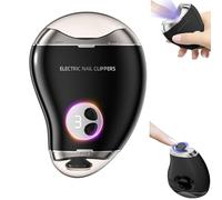 DarkSwan coupe ongle electrique, 2 en 1 lime a ongle electrique bebe, USB Rechargeable Électrique Nail Clippers avec Ongles Scraps Stockage Nail Clippers pour Femmes, Hommes, Seniors, Enfants,Noir