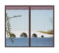 DarkSwan moustiquaire fenetre magnetique sur Mesure, aimants puissants, Aimant moustiquaire fenetre Fermeture Automatique de Haut en Bas, sans Espace, Amovible, Facile à Installer, Brun