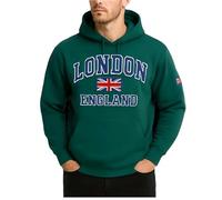 Darkwear Sweat à capuche brodé de qualité supérieure pour homme, Londres Angleterre-vert, M