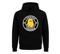 Darkwear Sweat à capuche humoristique pour homme avec inscription « I Choose Violence », Noir , XS