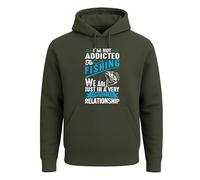 Darkwear Sweat à capuche pour homme avec imprimé poisson, I'm Not Addicted, M