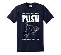 Darkwear T-shirt décontracté pour homme avec inscription « Some People Just Need », T-shirt bleu marine imprimé blanc, XL