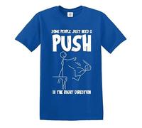 Darkwear T-shirt décontracté pour homme avec inscription « Some People Just Need », T-shirt bleu roi imprimé blanc, L