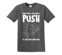 Darkwear T-shirt décontracté pour homme avec inscription « Some People Just Need », T-shirt gris anthracite imprimé blanc, 3XL