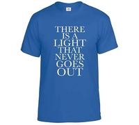 Darkwear T-shirt Morrissey There is A Light The Smiths pour homme S à 5XL, Imprimé bleu roi et blanc, XXL